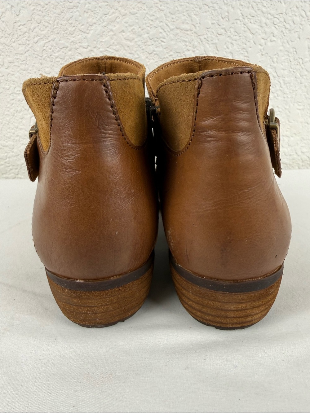Born | Kati Ankle Booties | Tan Brown Leather & Suede | Women's 7.5 - Picture 9 of 11